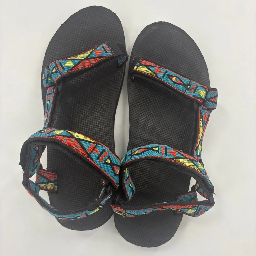 Teva Men's Vibrant Blue and Red Sandals - Picture 4 of 5